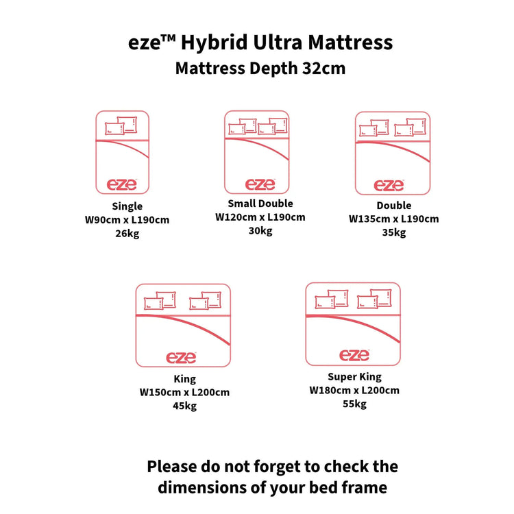 eze_hybrid_ultra_mattress_size_chart