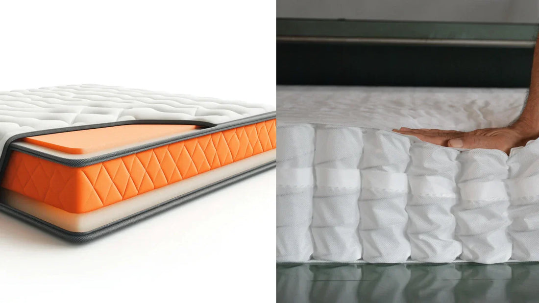 inside a memory foam mattress compared with inside a spring mattress