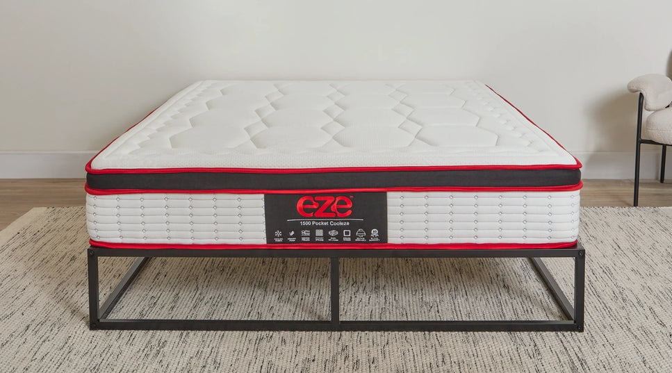 COOLEZE HYBRID PLATINUM MATTRESS IN A STYLED BEDROOM
