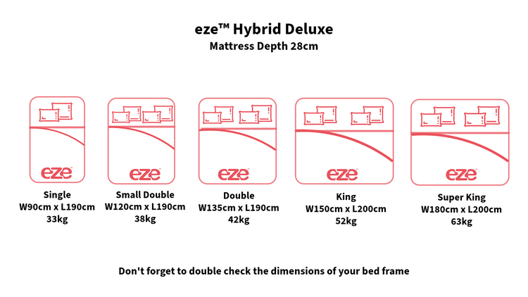 eze_hybrid_deluxe_mattress_size_chart