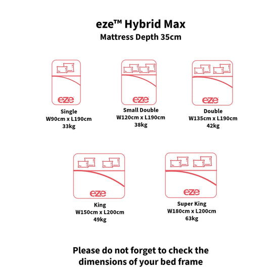 eze_hybrid_max_mattress_size_chart