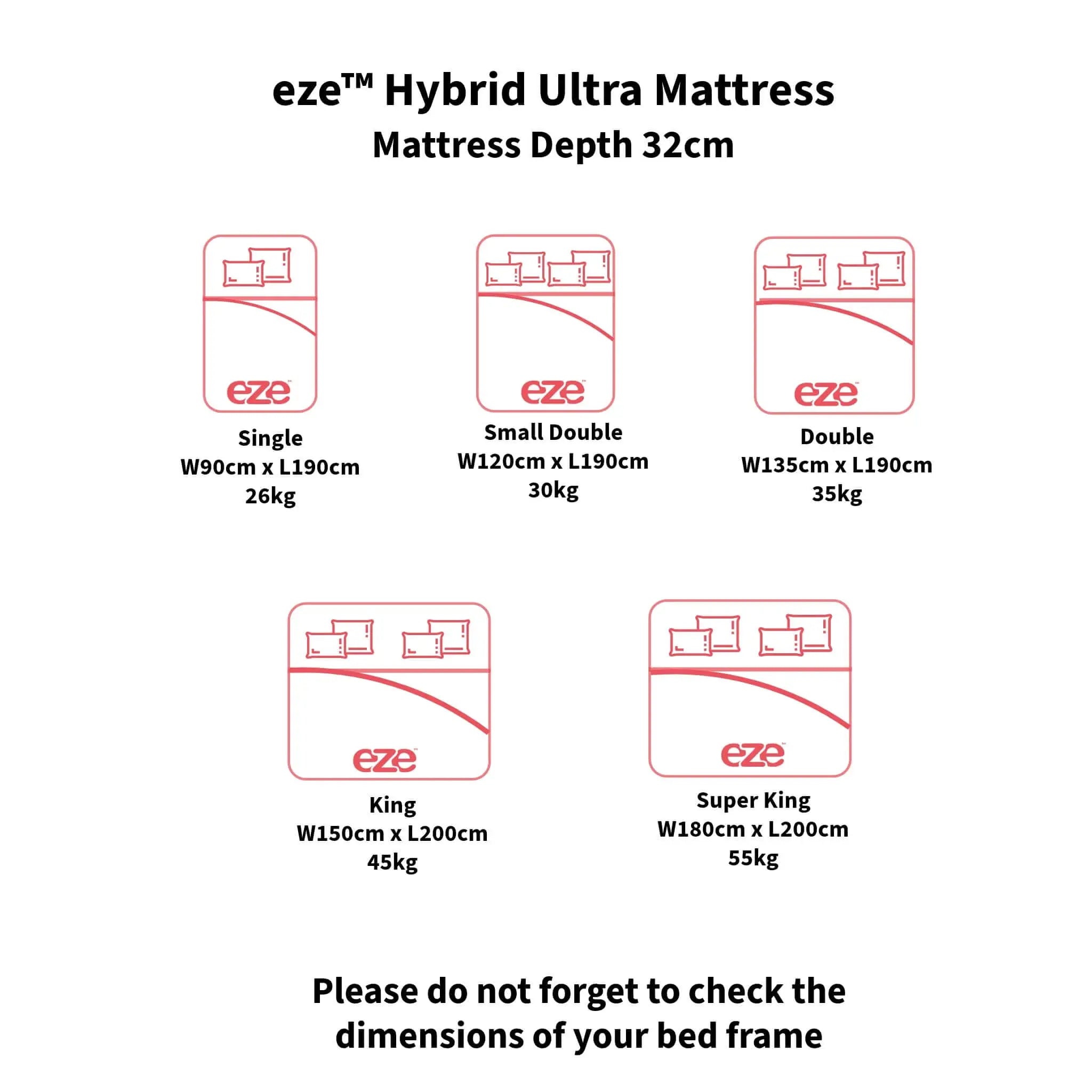 eze_hybrid_ultra_mattress_size_chart