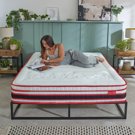   eze_original_hybrid_mattress_women_on_bed